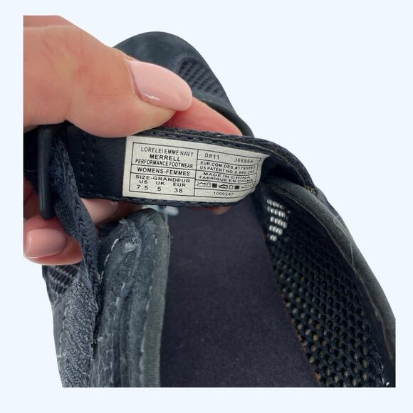 Merrell Lorelei Emee Navy Nubuck Mary Jane Ballet Flats 7.5m - Picture 9 of 9